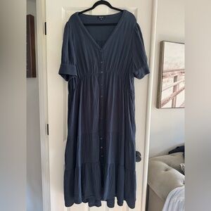 Madewell Navy Midi Dress